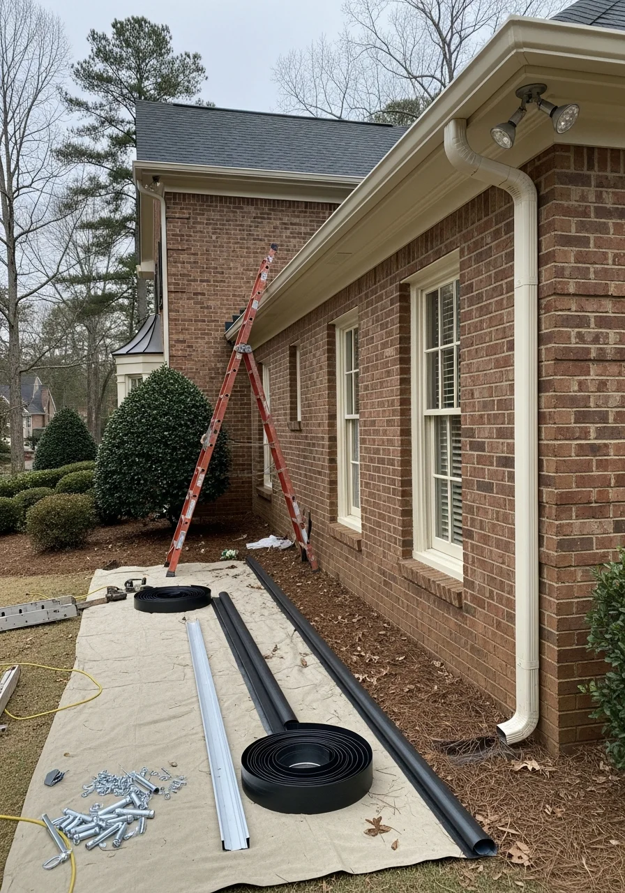 Professional technician performing detailed work on a Roswell property.